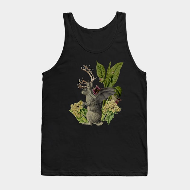 Jackalope Vespertilio Tank Top by Black Rabbit Curiosities 